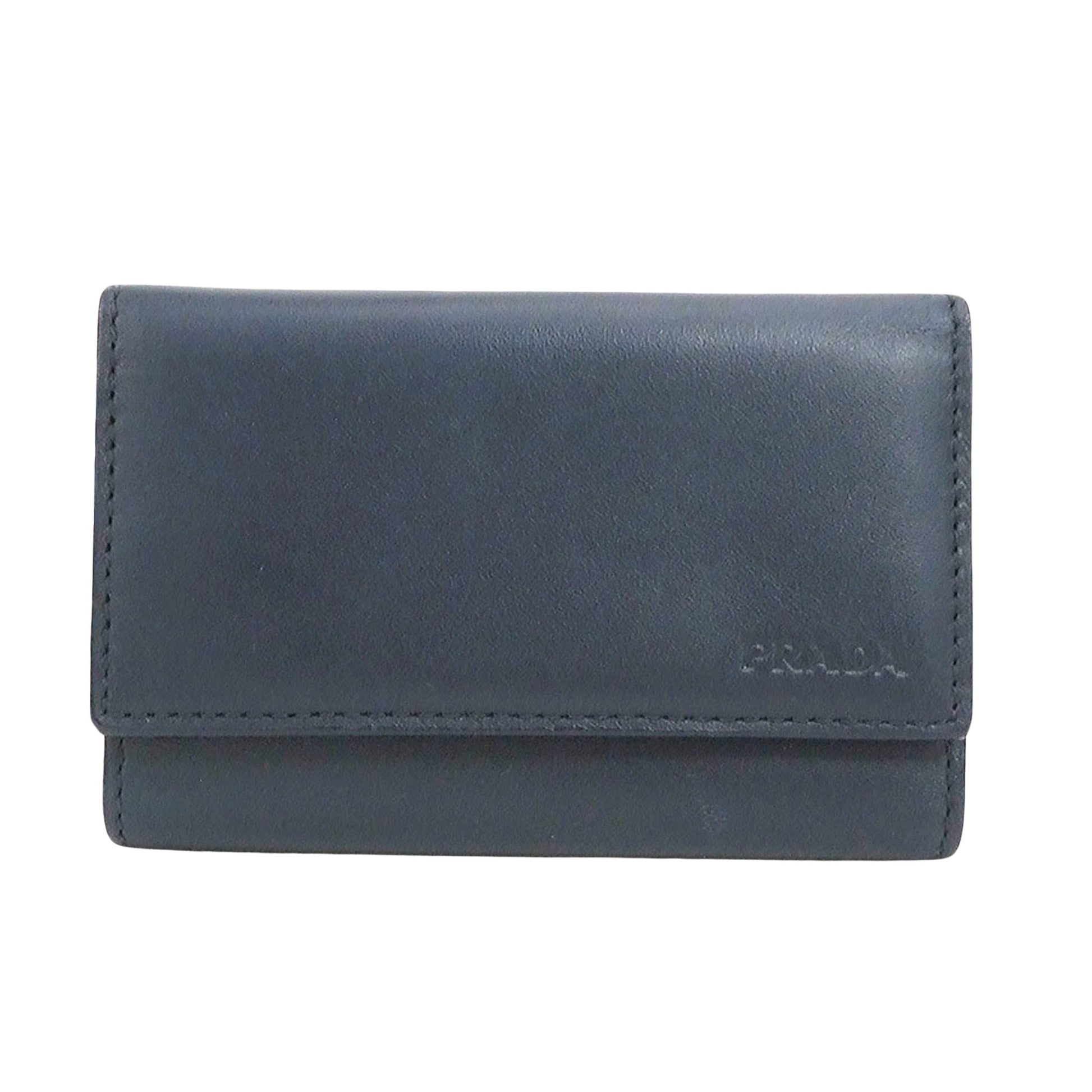 Prada Navy Leather Wallet 