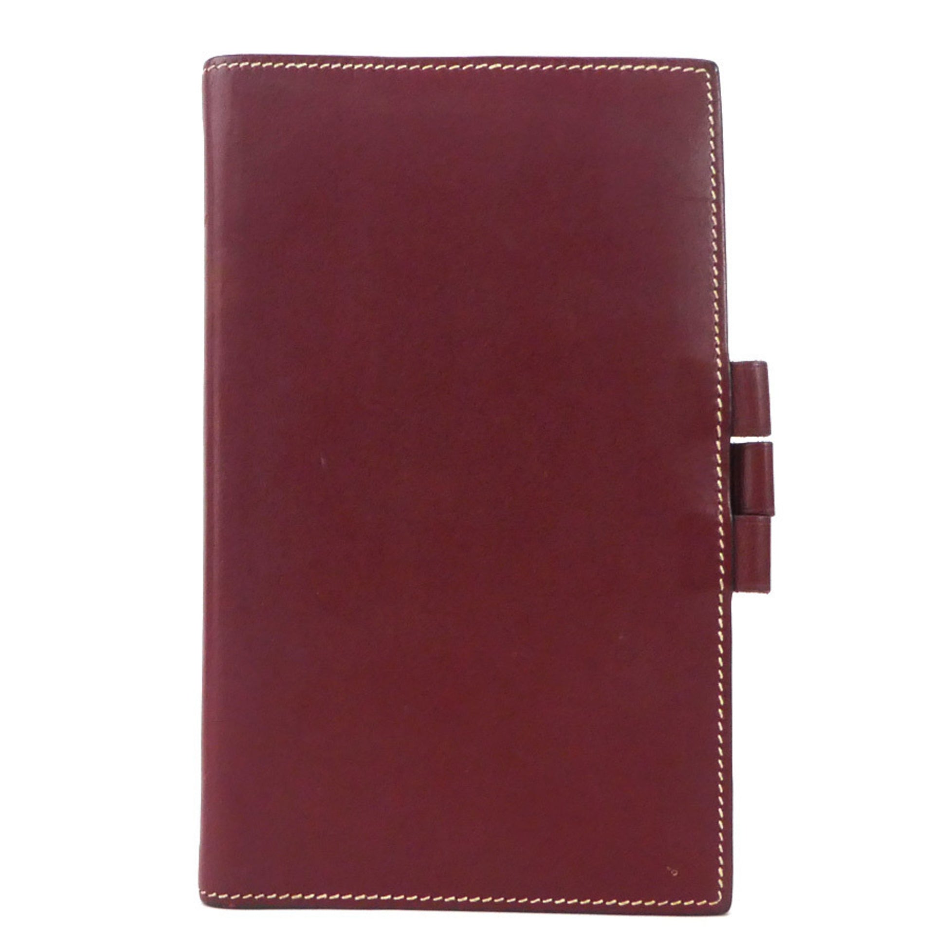 Hermès Agenda cover Burgundy Leather Wallet 