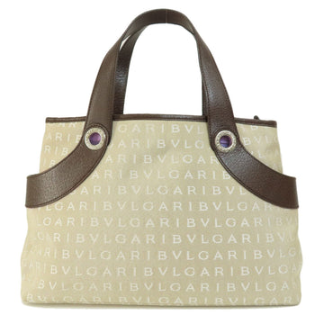 Bulgari Beige Canvas Handbag 