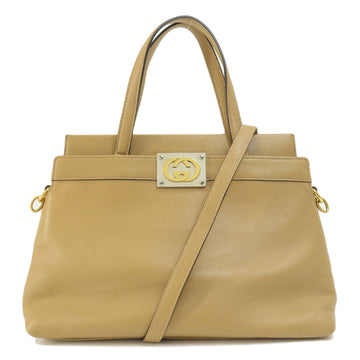 Gucci Beige Leather Handbag 