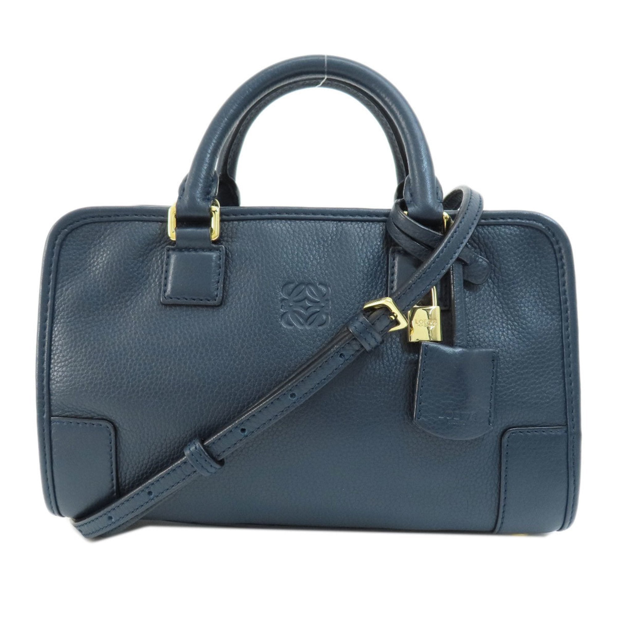 Loewe Amazona Navy Leather Handbag 