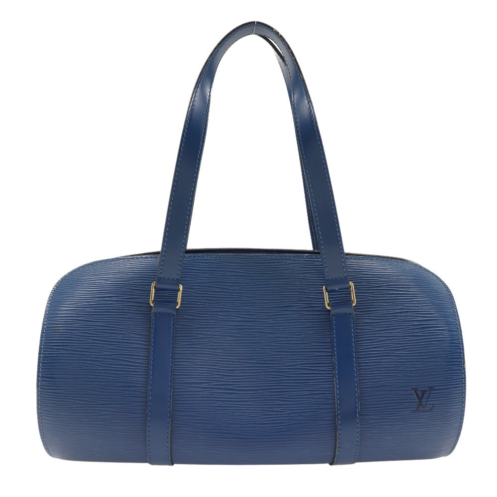 Louis Vuitton Soufflot Blue Leather Handbag 