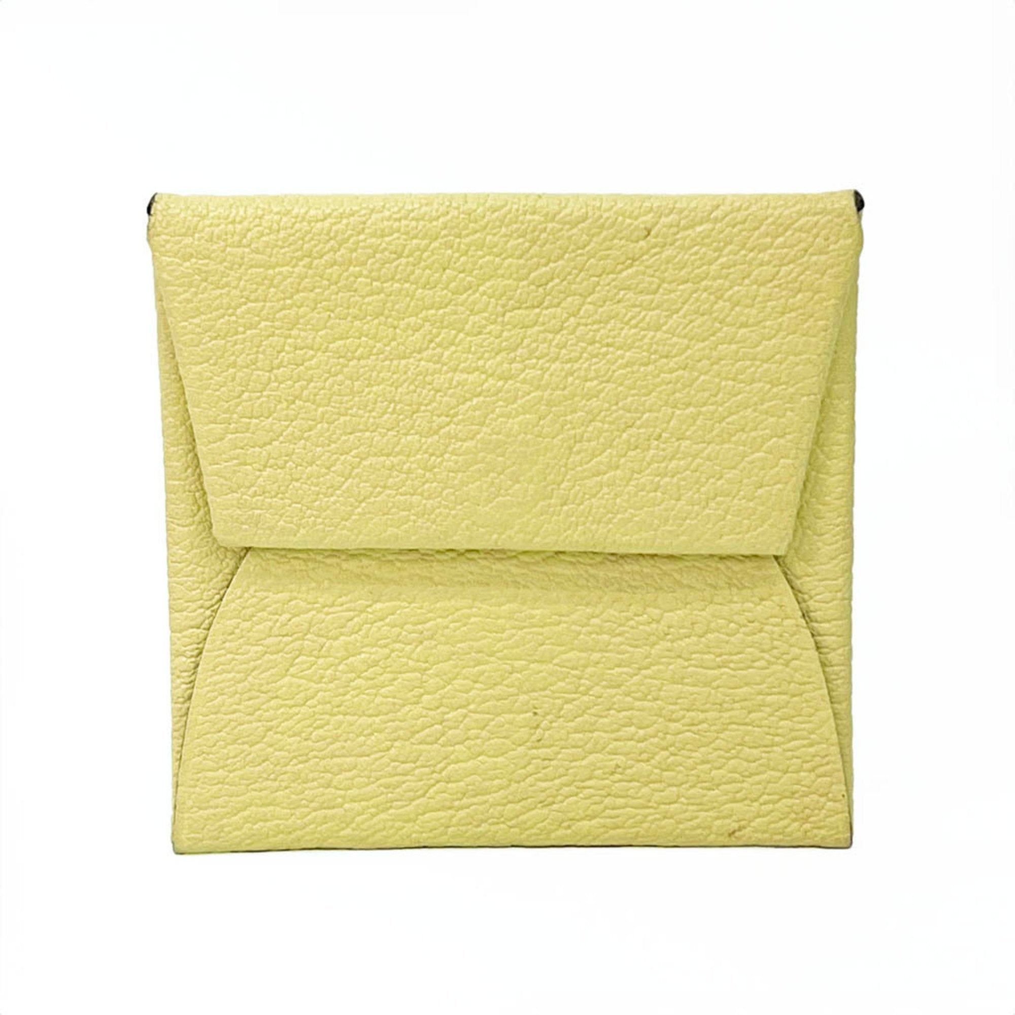 Hermès Bastia Yellow Leather Wallet 