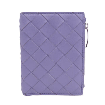 Bottega Veneta Intrecciato Purple Leather Wallet 