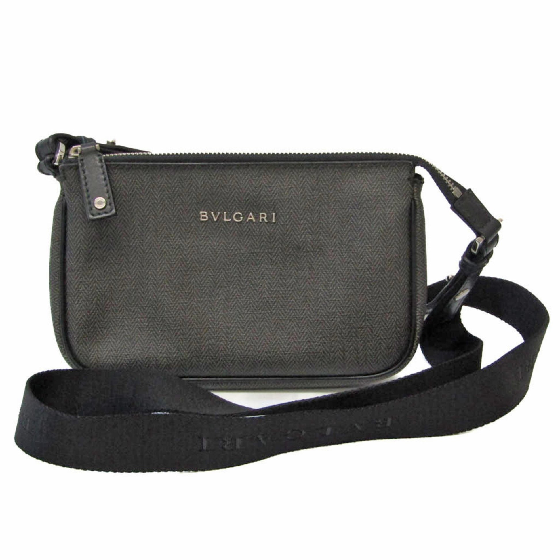 Bulgari Week end Grey Canvas Shoulder Bag