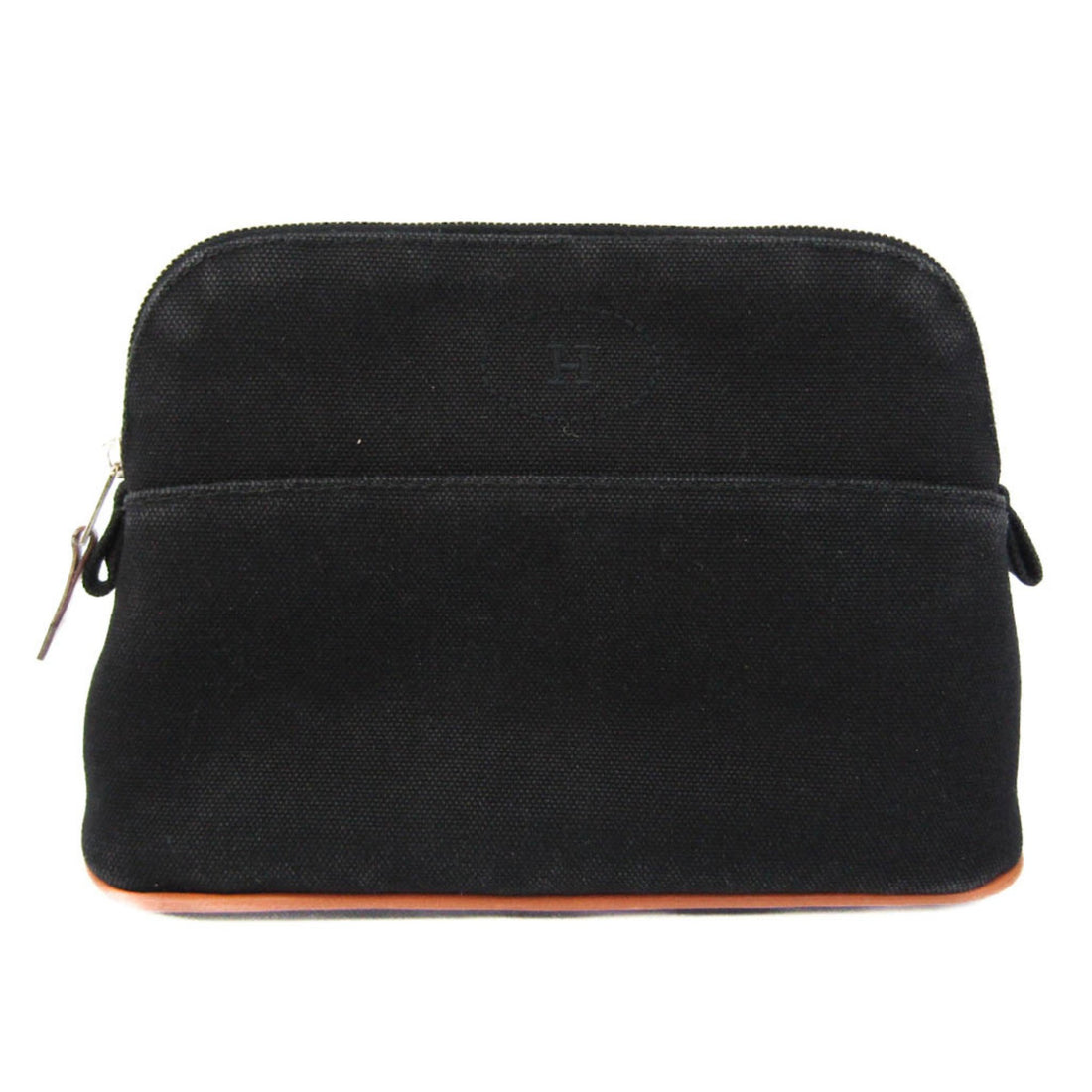 Hermès Bolide Black Cotton Clutch Bag