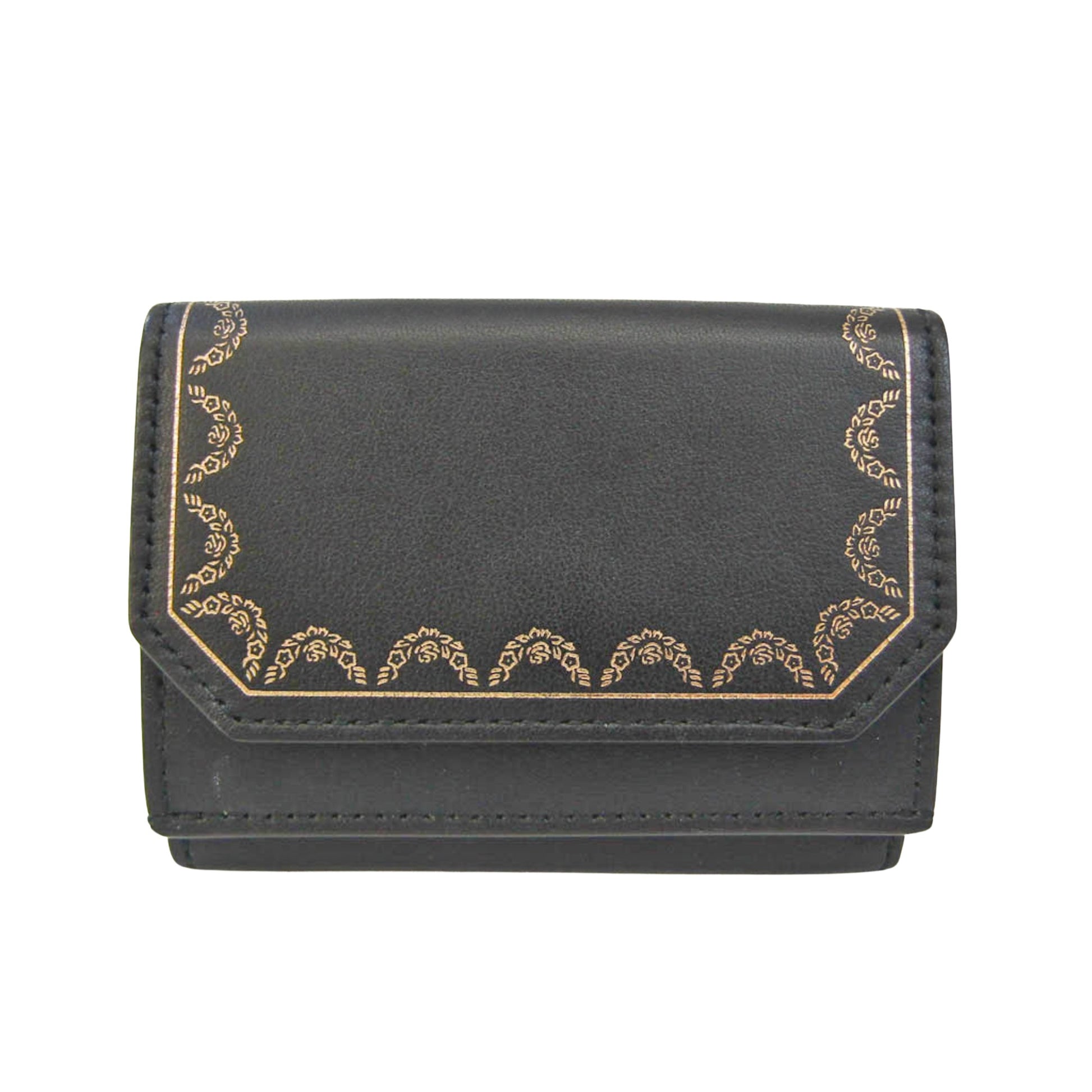 Cartier Guirlande de Cartier Black Leather Wallet 