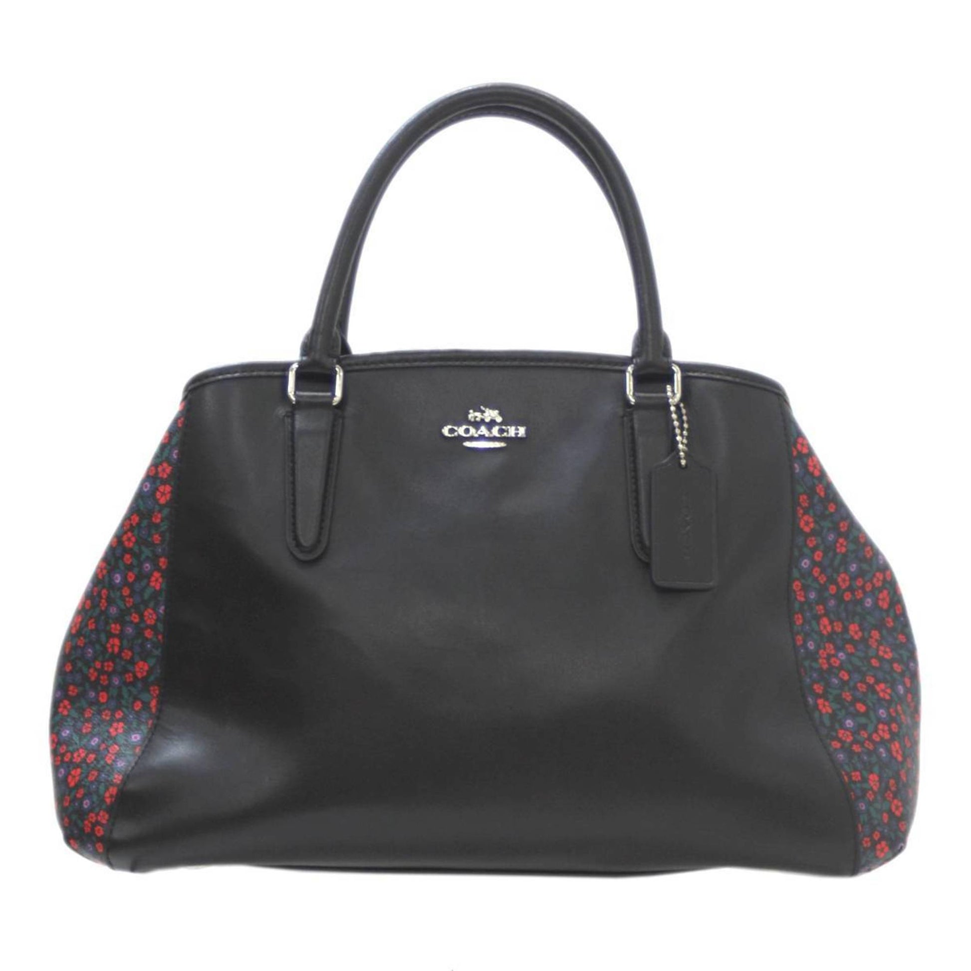 Coach Margot Carryall Black Leather Handbag 