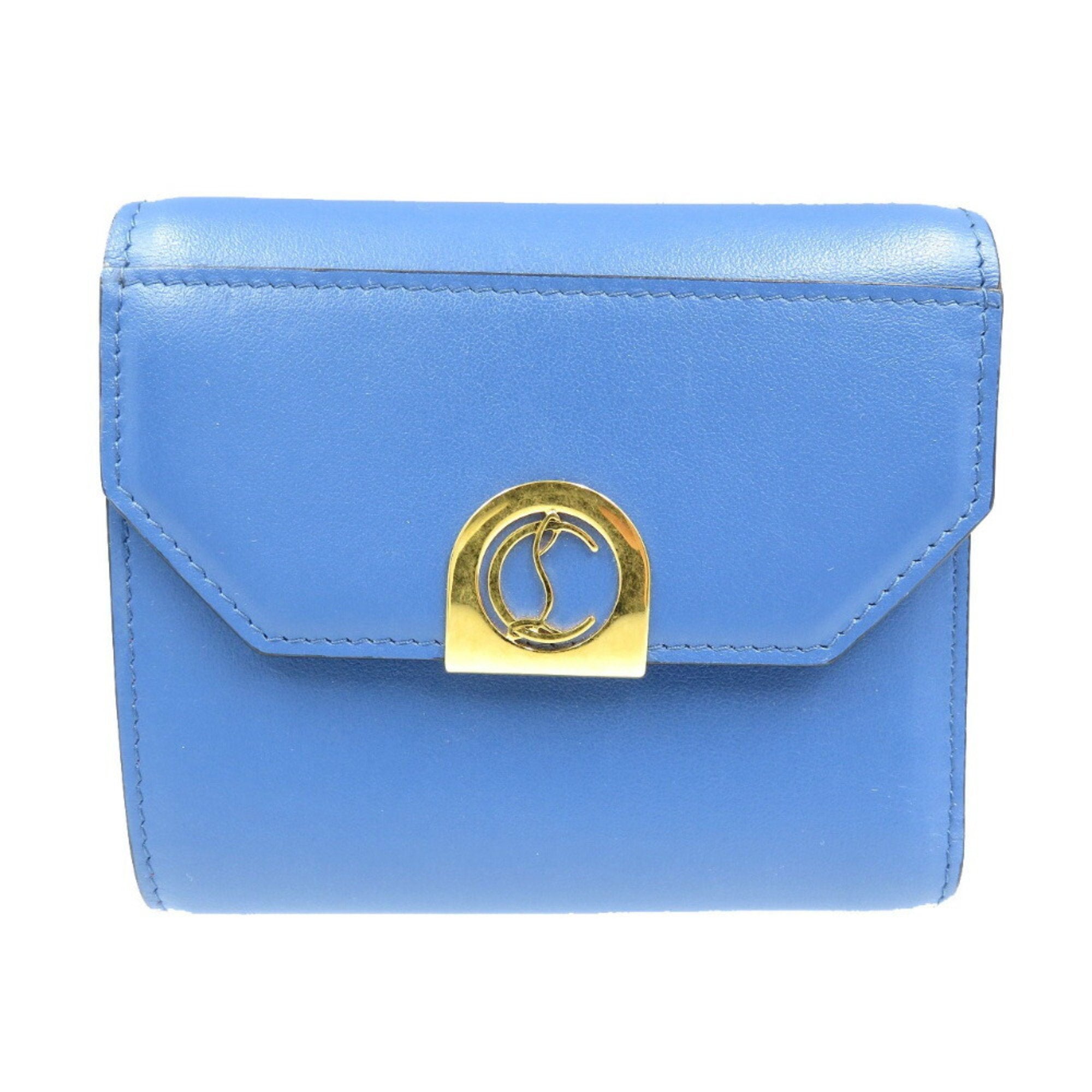 Christian Louboutin Blue Leather Wallet 