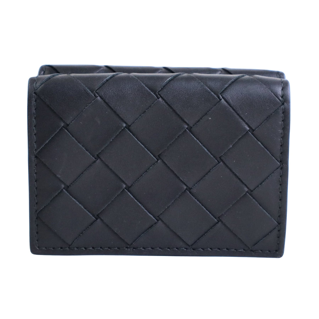 Bottega Veneta Intrecciato Black Leather Wallet 