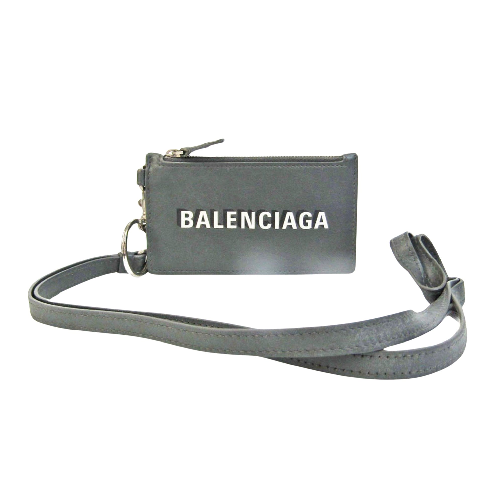 Balenciaga Grey Leather Wallet 