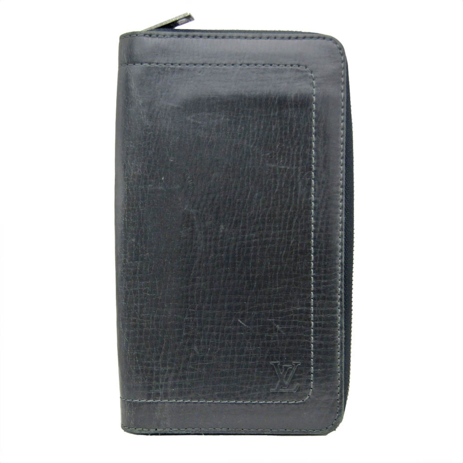 Louis Vuitton Portefeuille zippy Grey Leather Wallet 