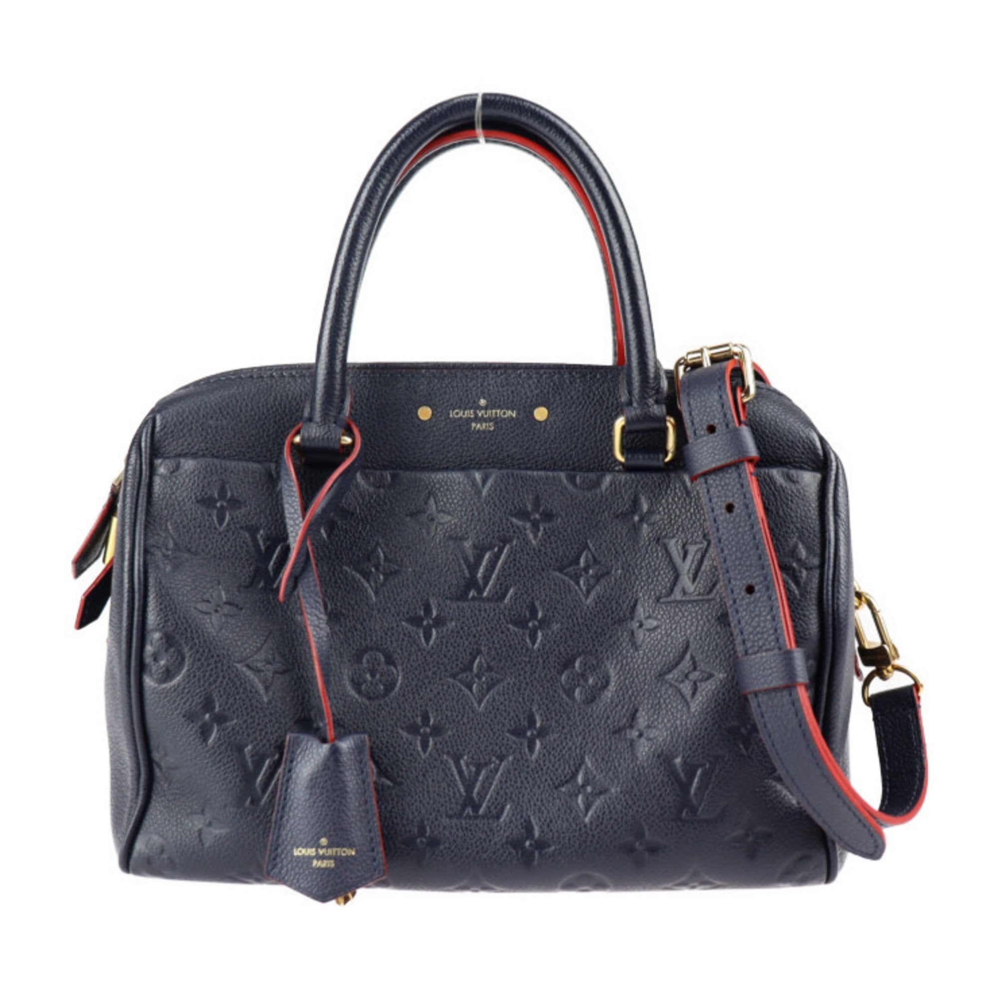 Louis Vuitton Speedy bandoulière 25 Navy Leather Handbag 