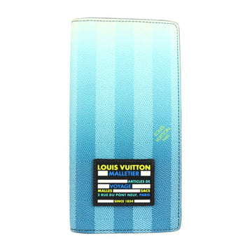 Louis Vuitton Portefeuille Brazza Blue Canvas Wallet 