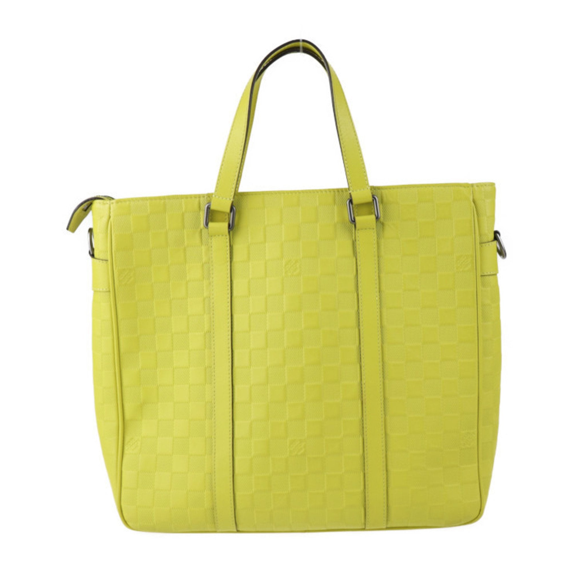 Louis Vuitton Tadao Yellow Canvas Tote Bag