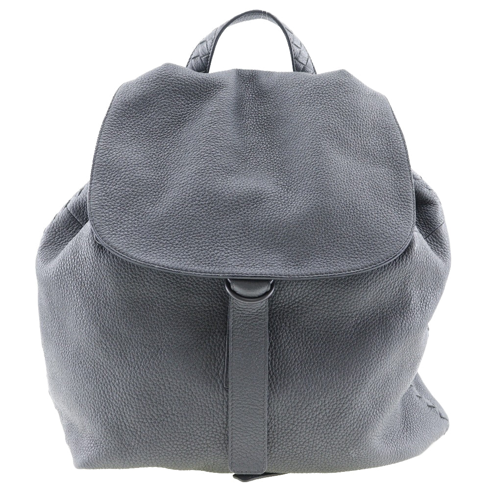 Bottega Veneta Intrecciato Grey Leather Backpack Bag