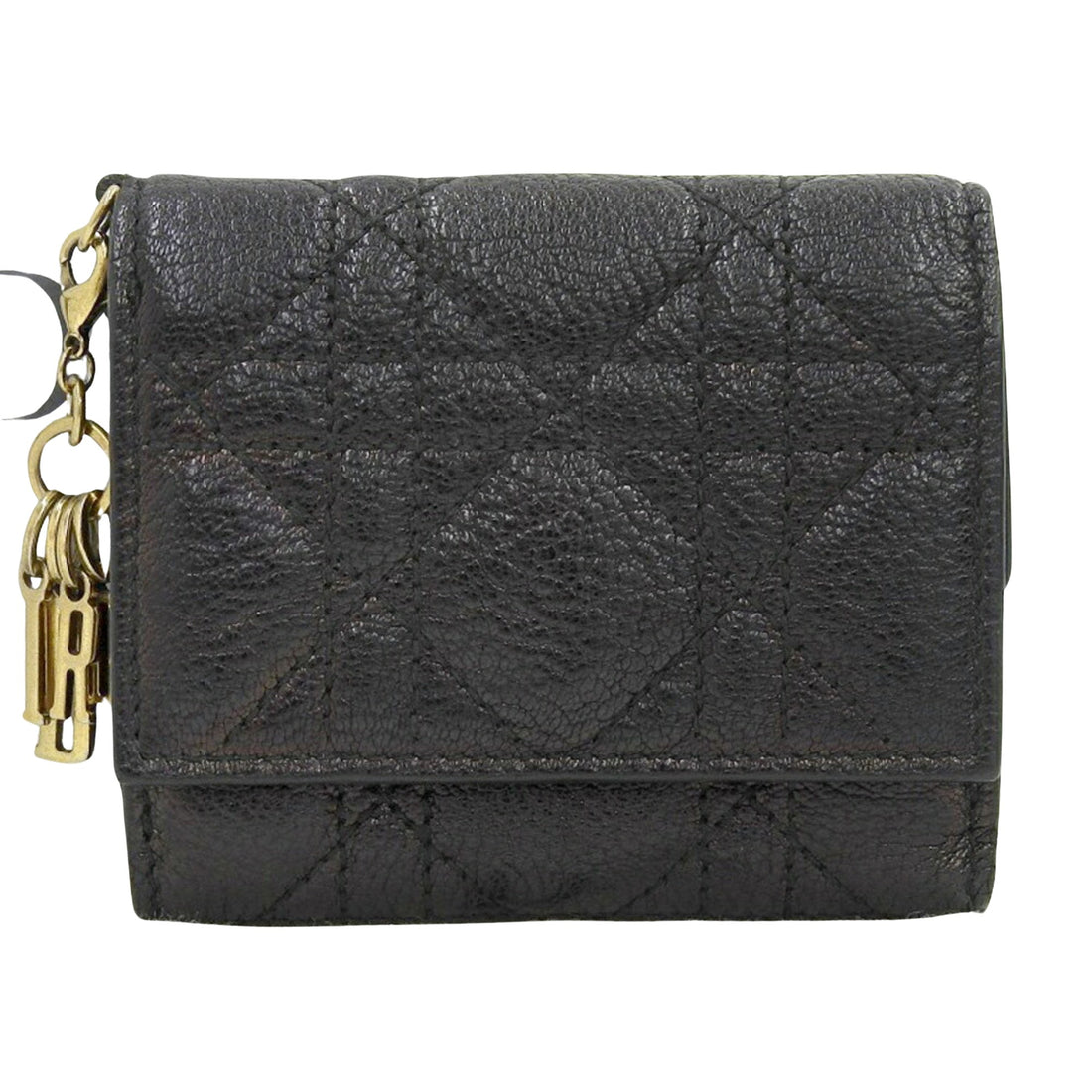 Dior Lady Dior Black Leather Wallet 