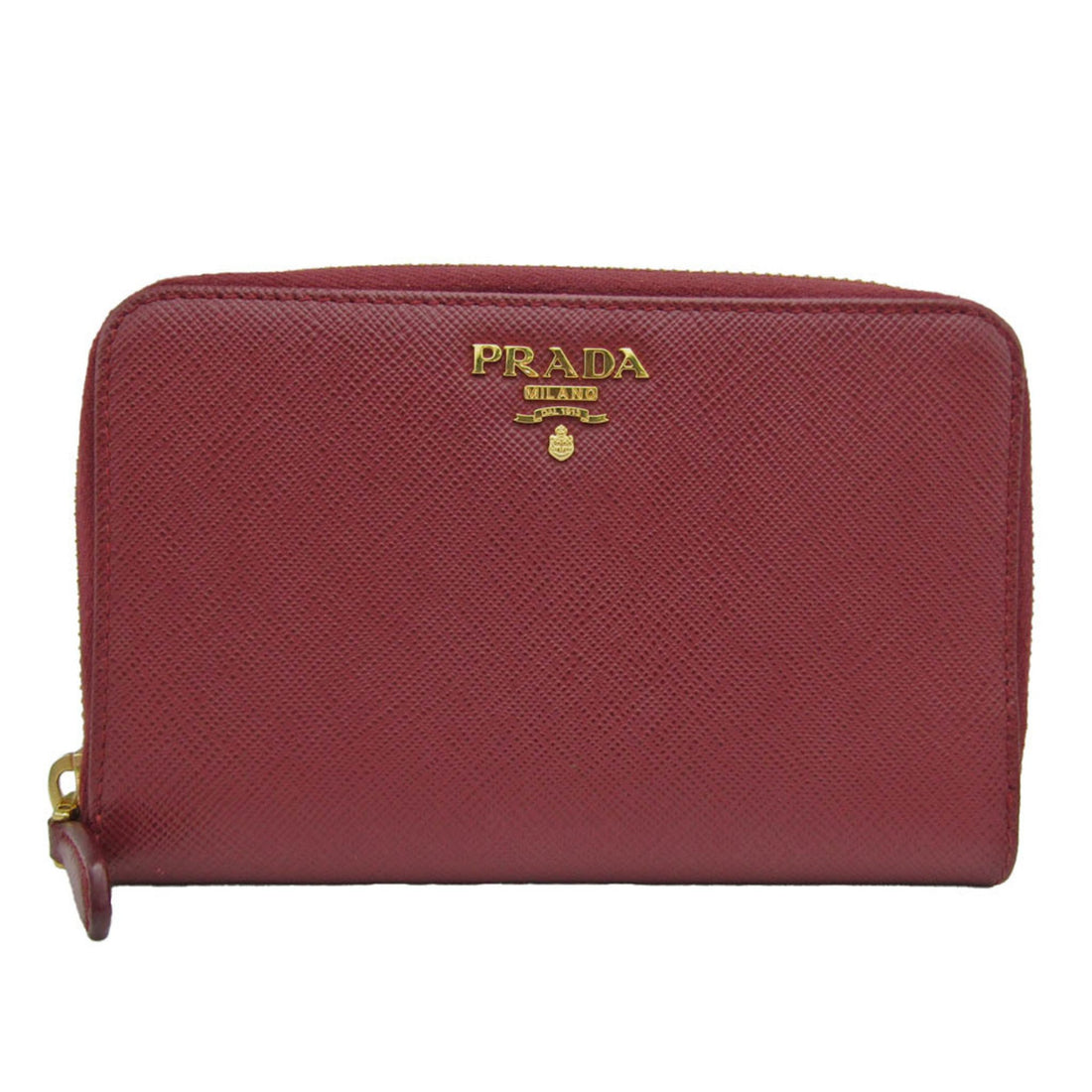 Prada Saffiano Burgundy Leather Wallet 