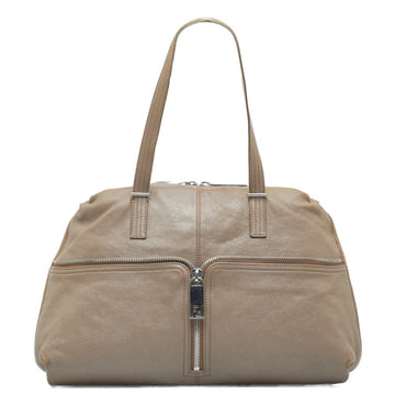 Fendi Beige Leather Tote Bag