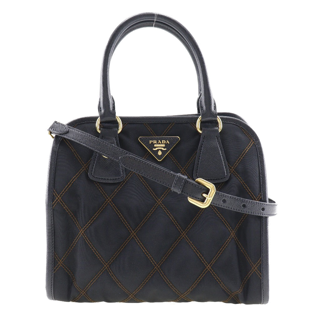 Prada Saffiano Black Synthetic Handbag 