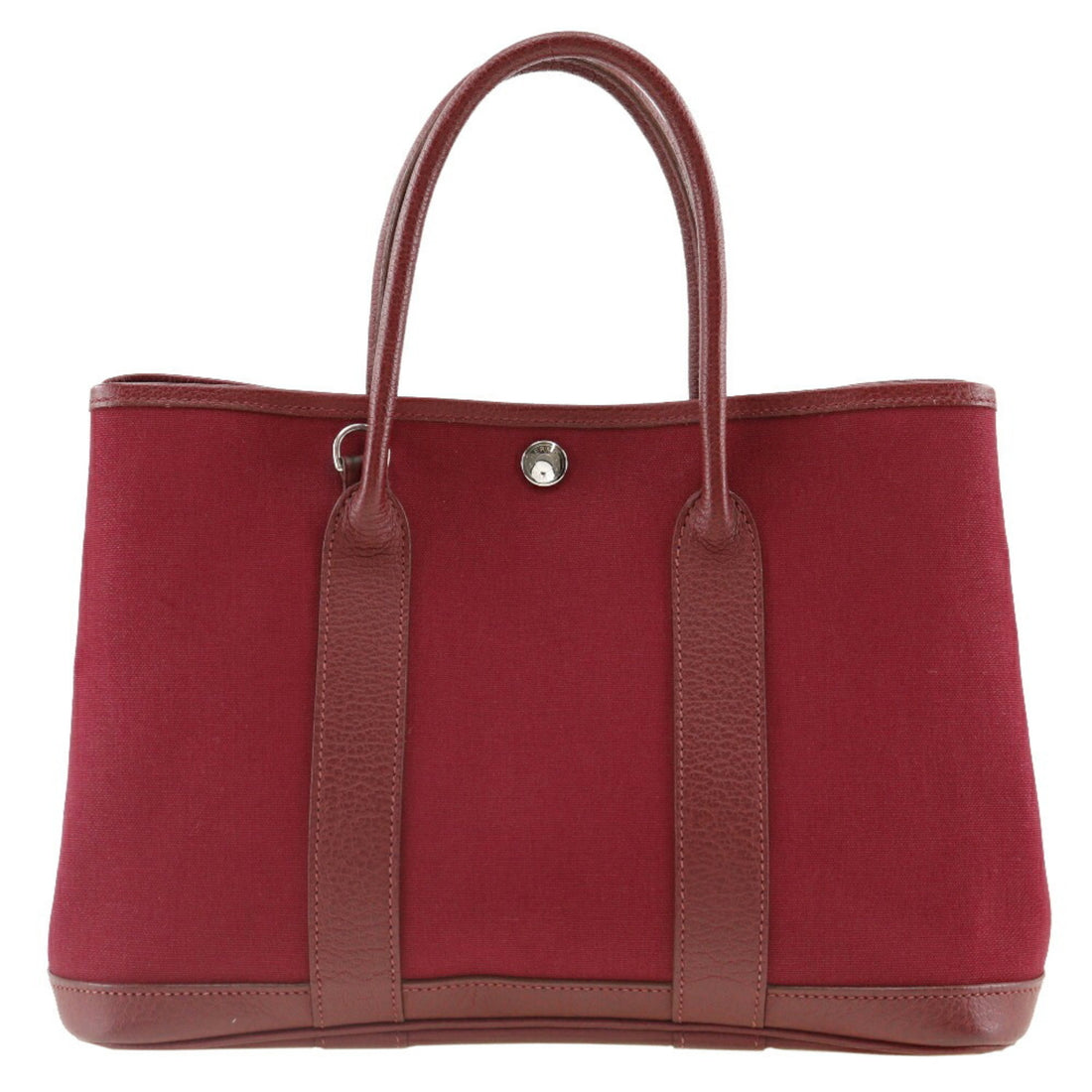 Hermès Garden Party Red Leather Handbag 