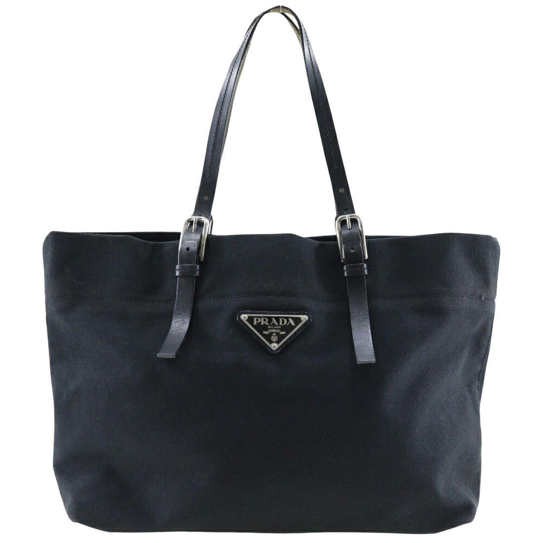 Prada Black Canvas Tote Bag