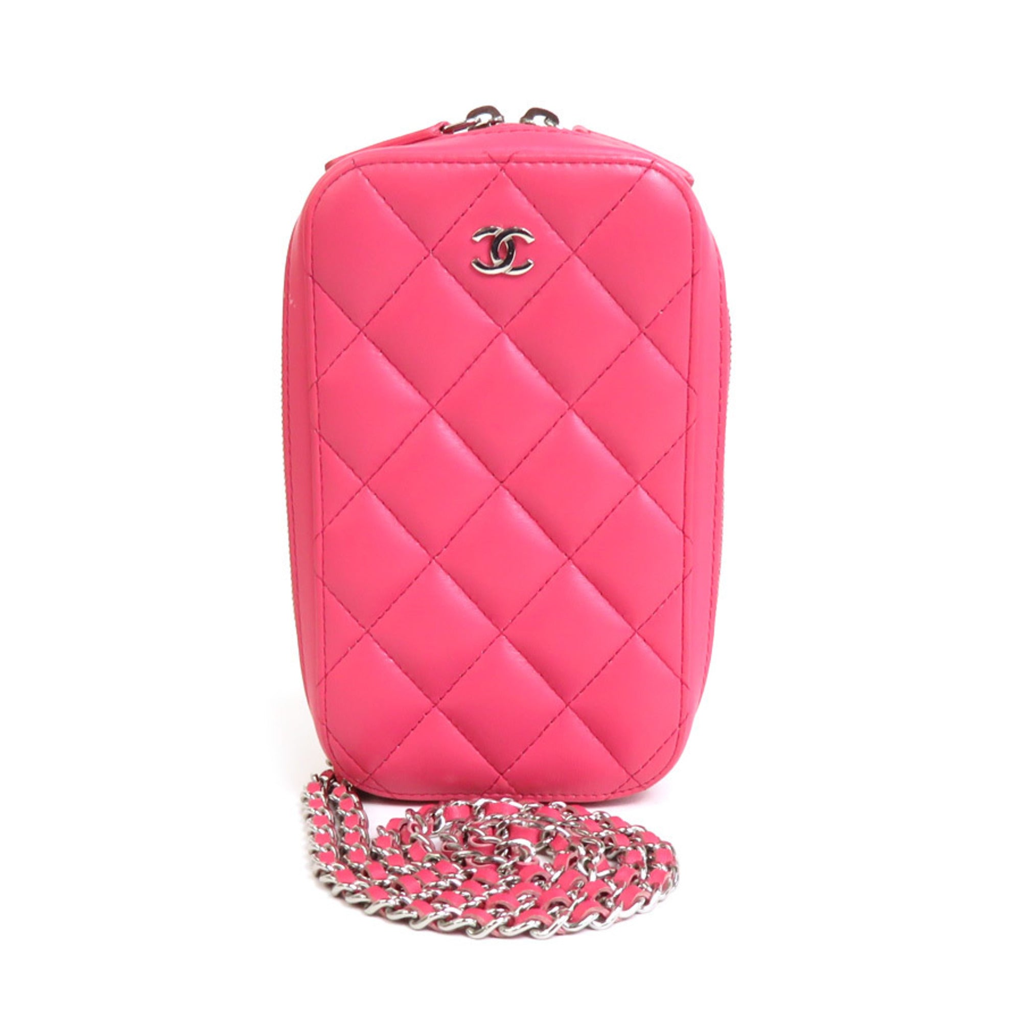 Chanel Pink Leather Phone 