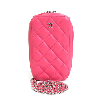 Chanel Pink Leather Phone 