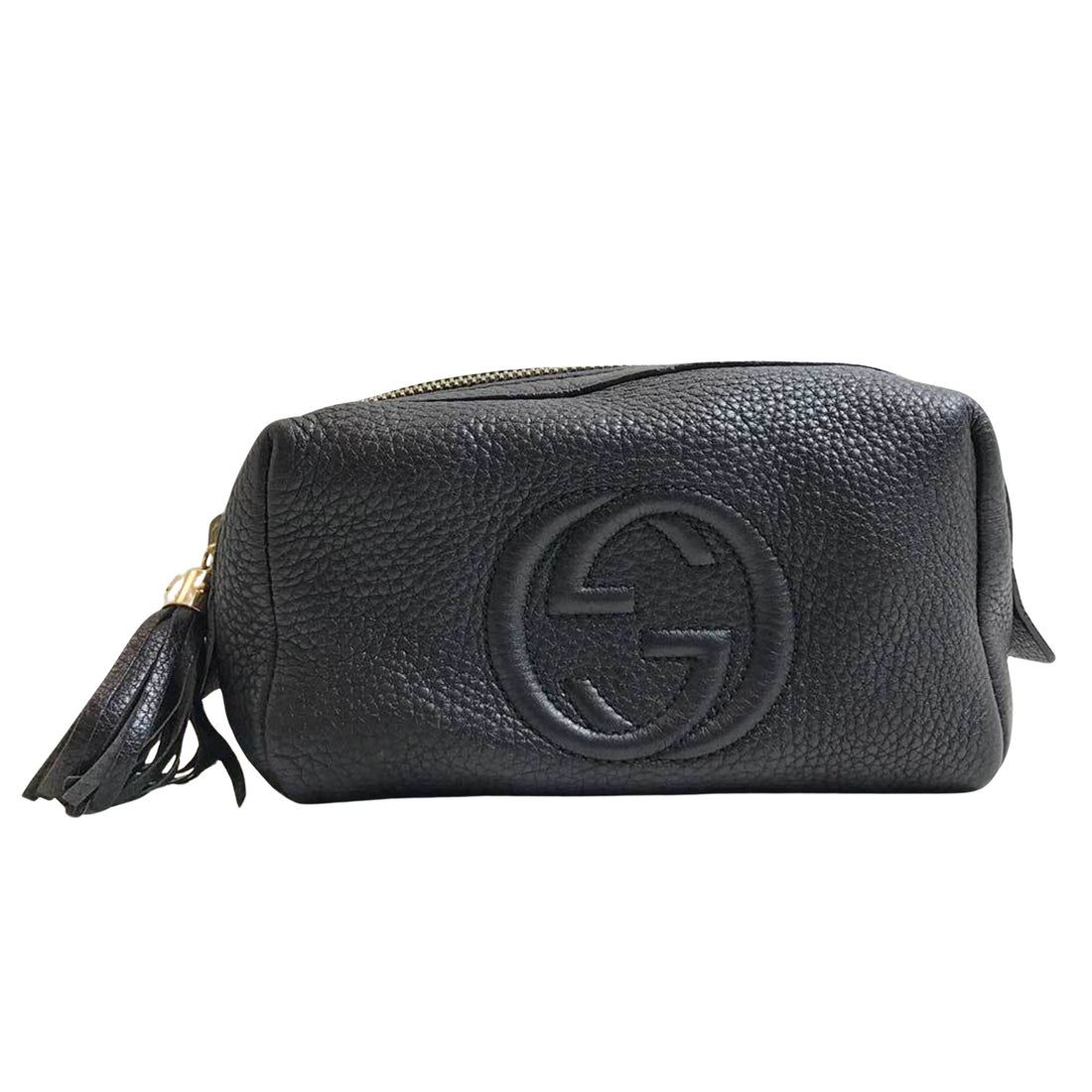 Gucci Soho Black Leather Clutch Bag