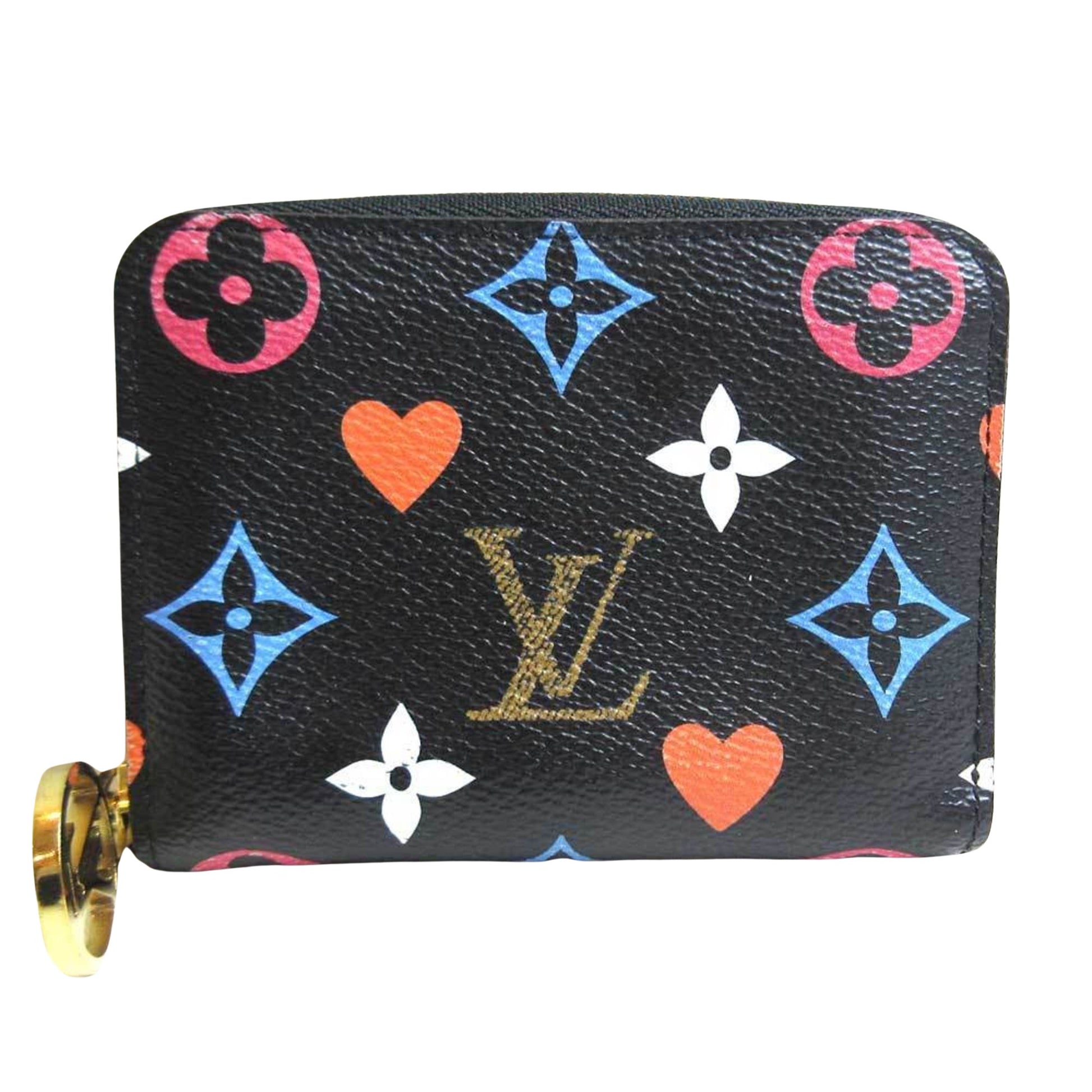 Louis Vuitton Zippy coin purse Black Canvas Wallet 