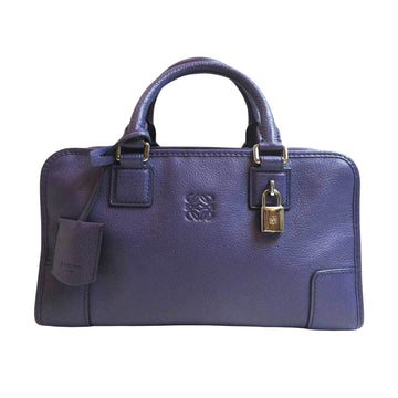 Loewe Amazona Purple Leather Handbag 