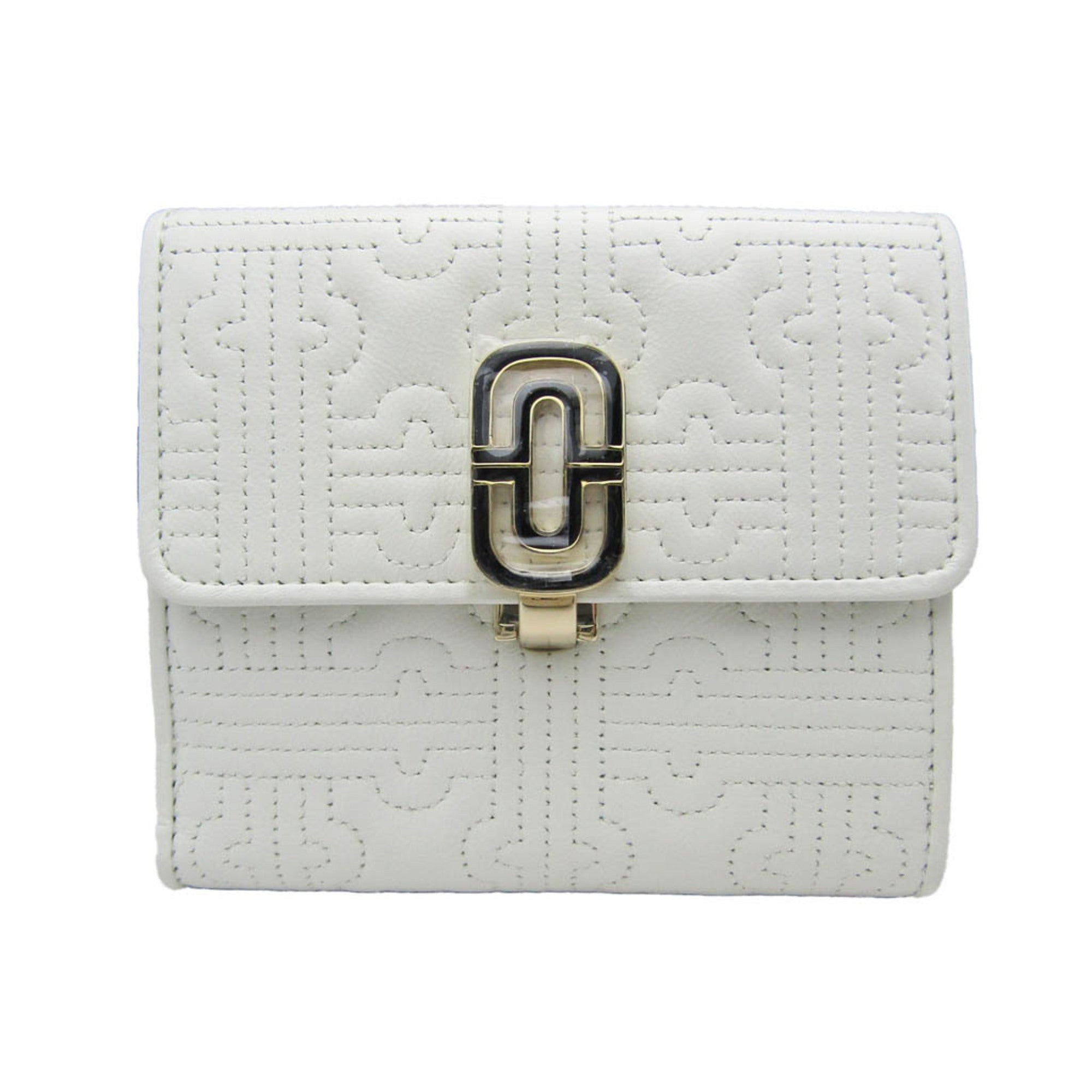 Bulgari Parentesi White Leather Wallet 