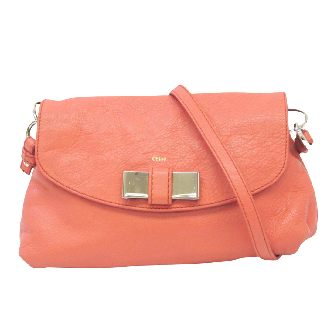 Chloé Lily Orange Leather Travel Bag