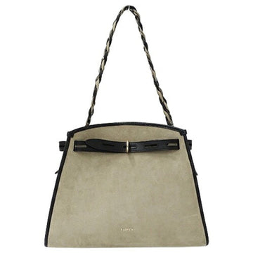 Furla Beige Suede Shopper Bag