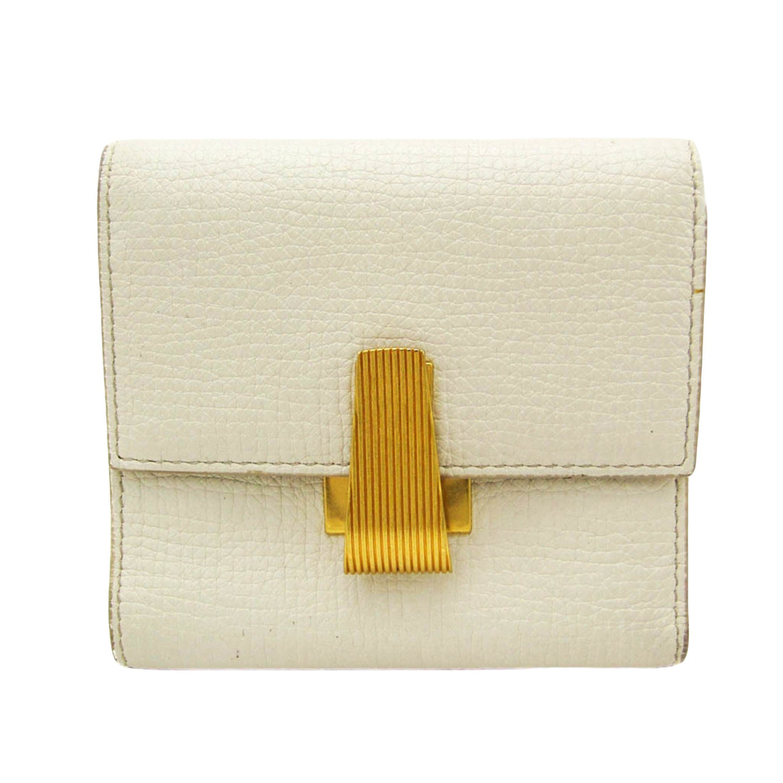 Bottega Veneta Palmerato White Leather Wallet 