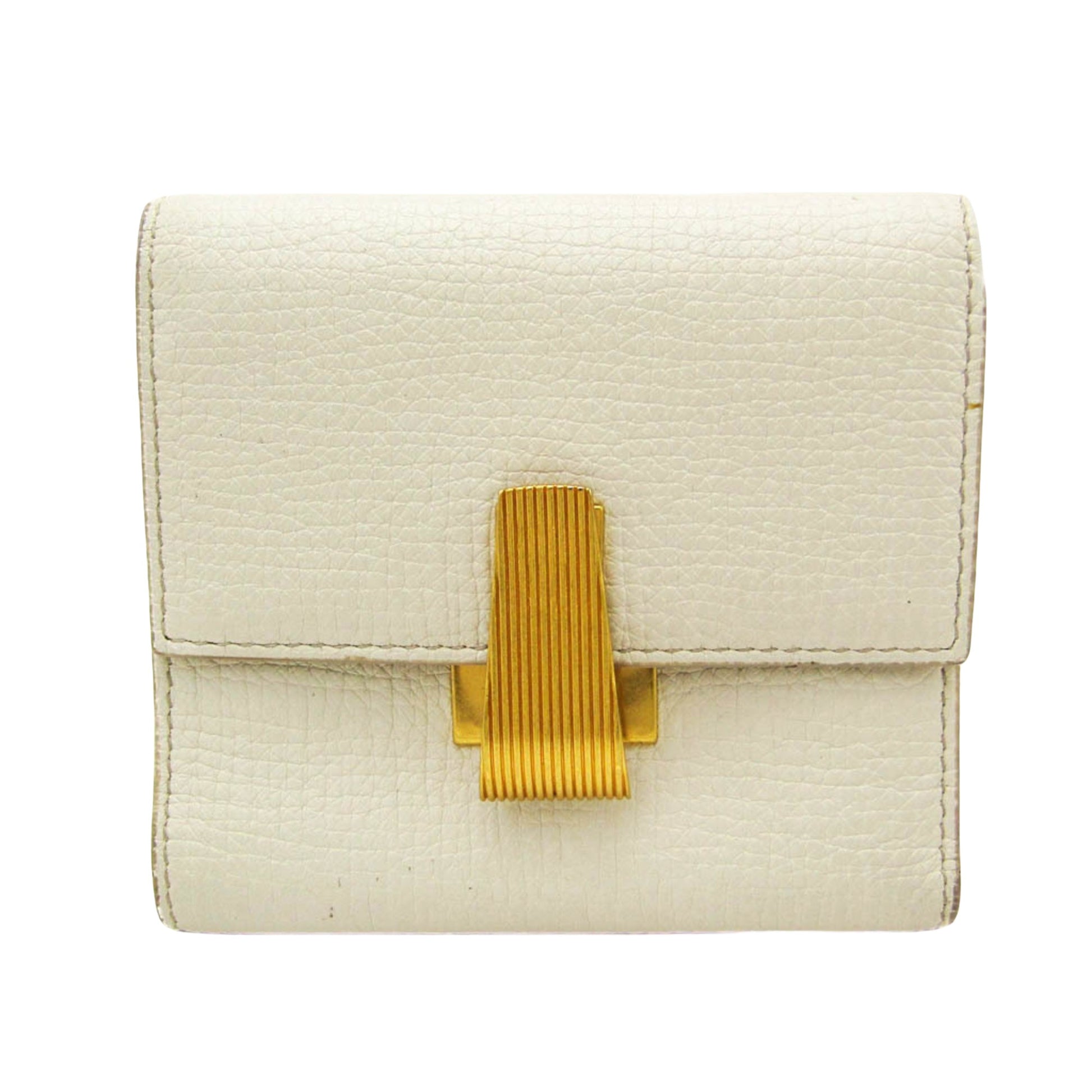 Bottega Veneta Palmerato White Leather Wallet 