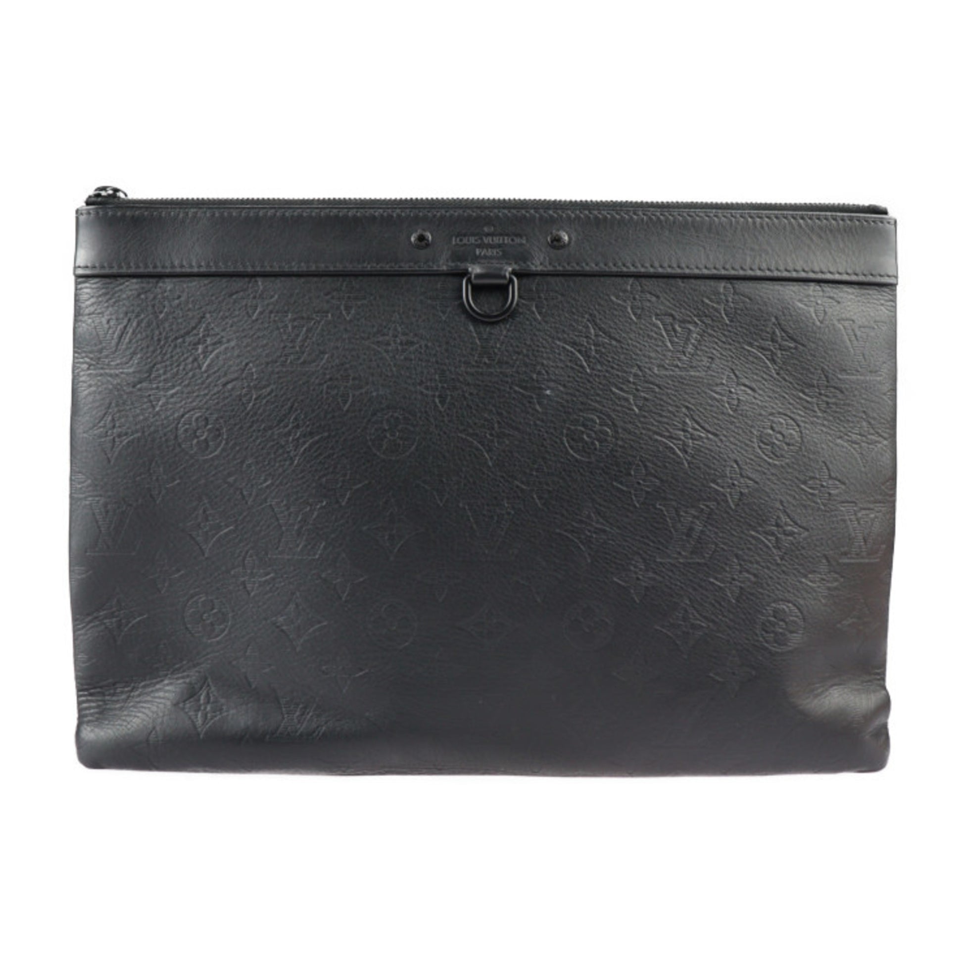 Louis Vuitton Discovery Black Leather Clutch Bag