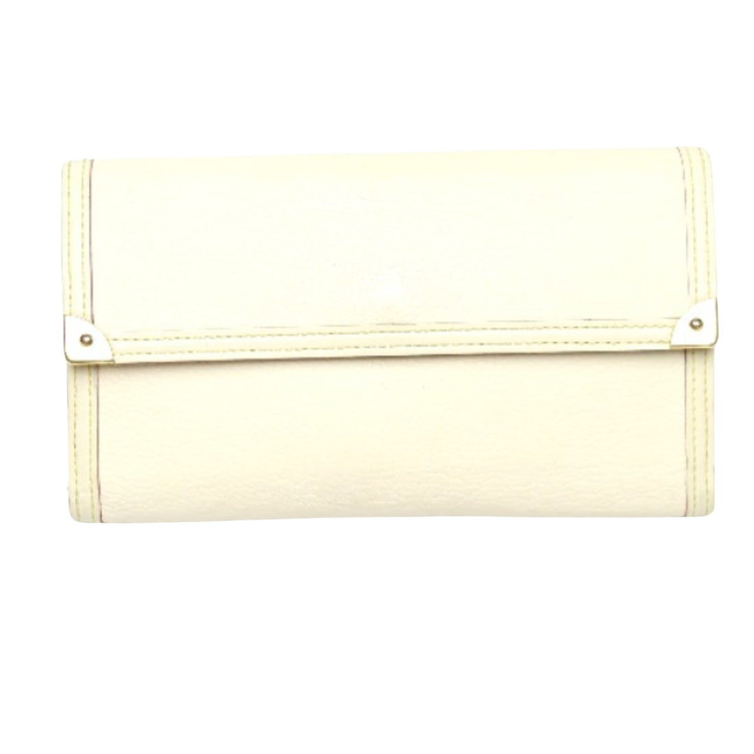 Louis Vuitton Suhari White Leather Wallet 