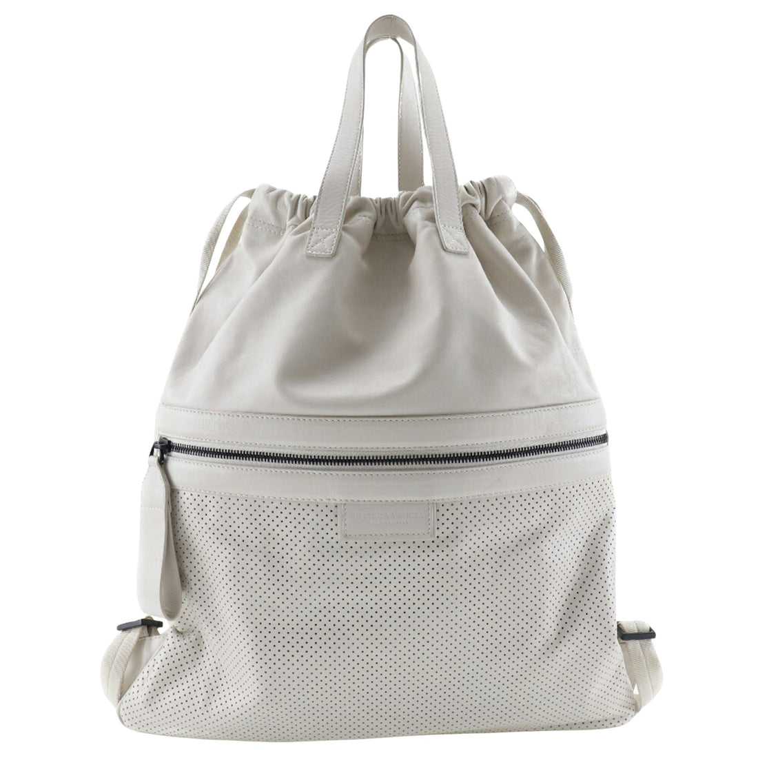 Bottega Veneta White Leather Backpack Bag