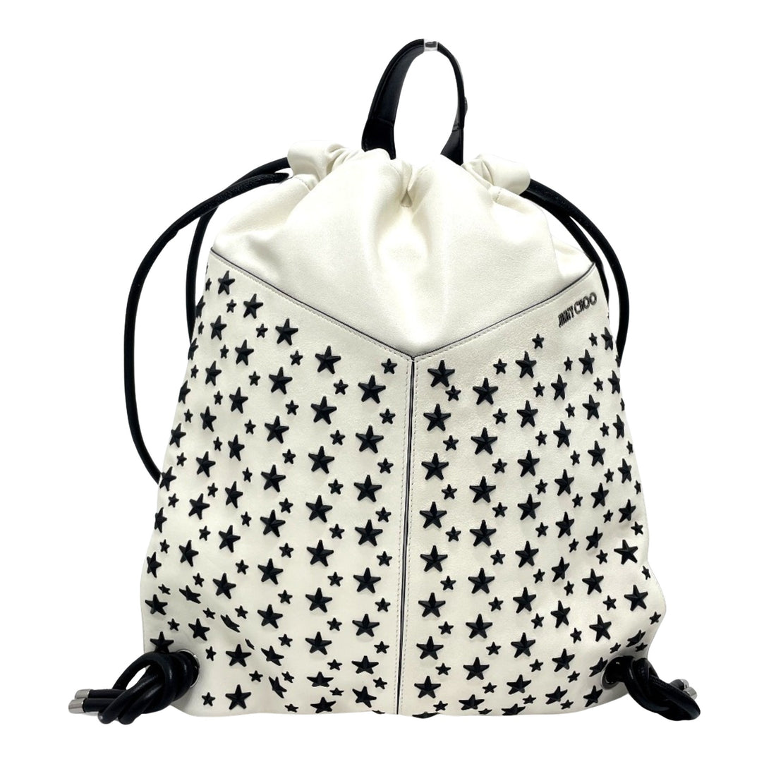 Jimmy Choo White Leather Backpack Bag