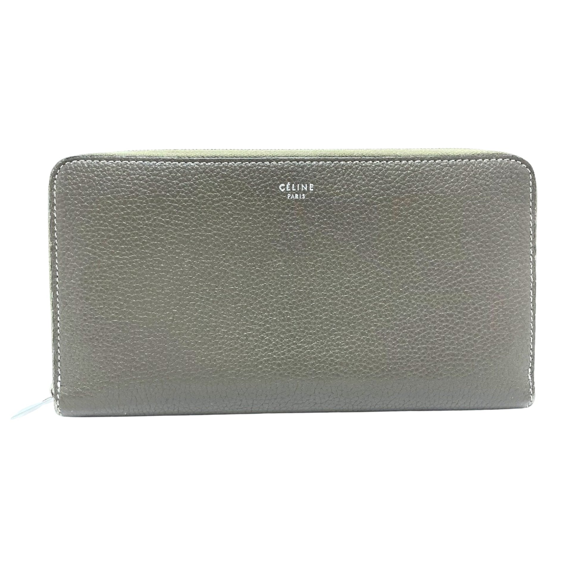 Céline Multifunction Grey Leather Wallet 