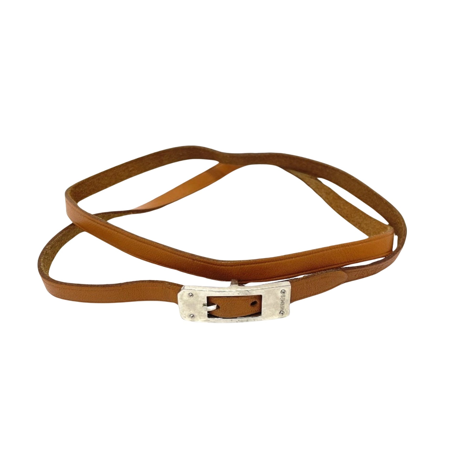 Hermès Kelly Camel Leather Bracelet 