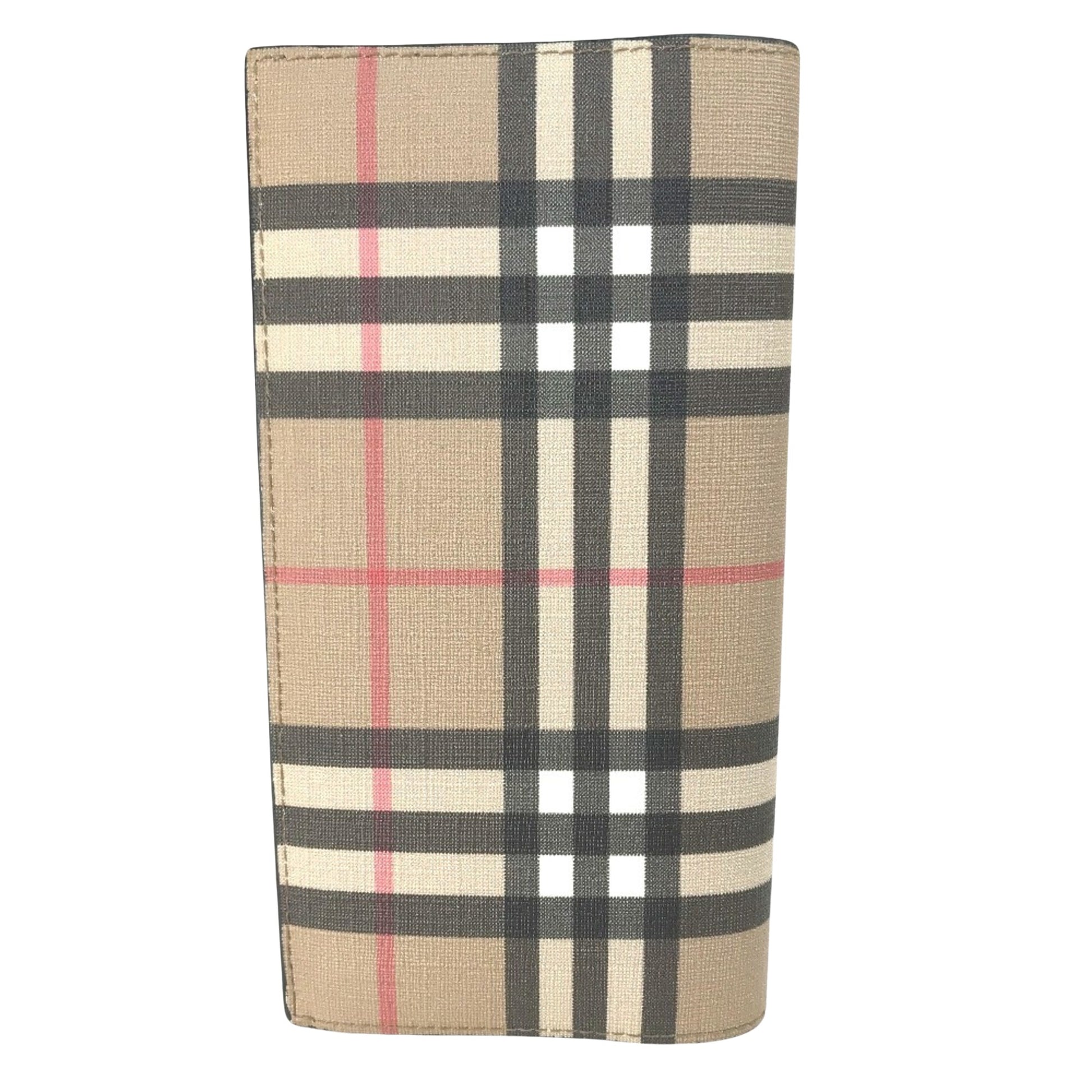 Burberry Nova Check Brown Leather Wallet 