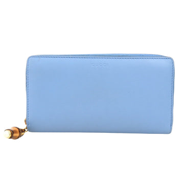 Gucci Bamboo Blue Leather Wallet 