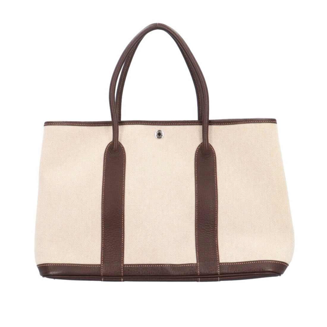 Hermès Garden Party Brown Canvas Handbag 