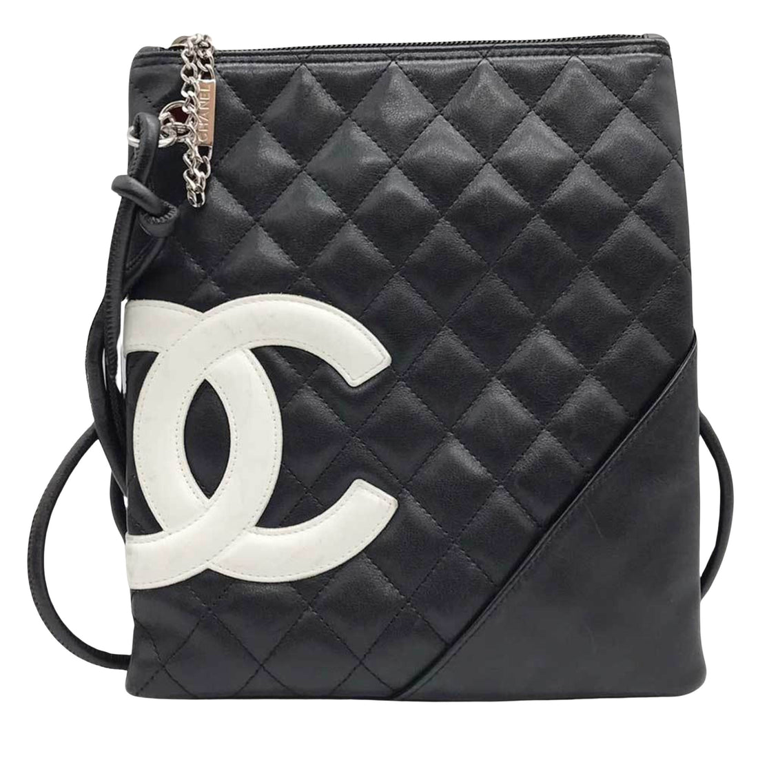 Chanel Cambon Black Leather Shopper Bag