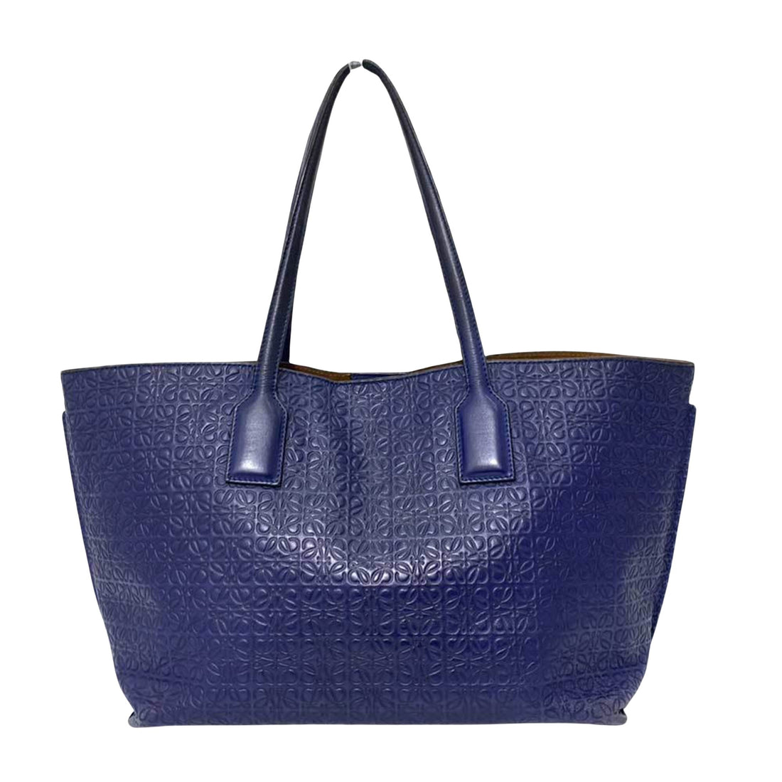 Loewe Cabas Navy Leather Tote Bag