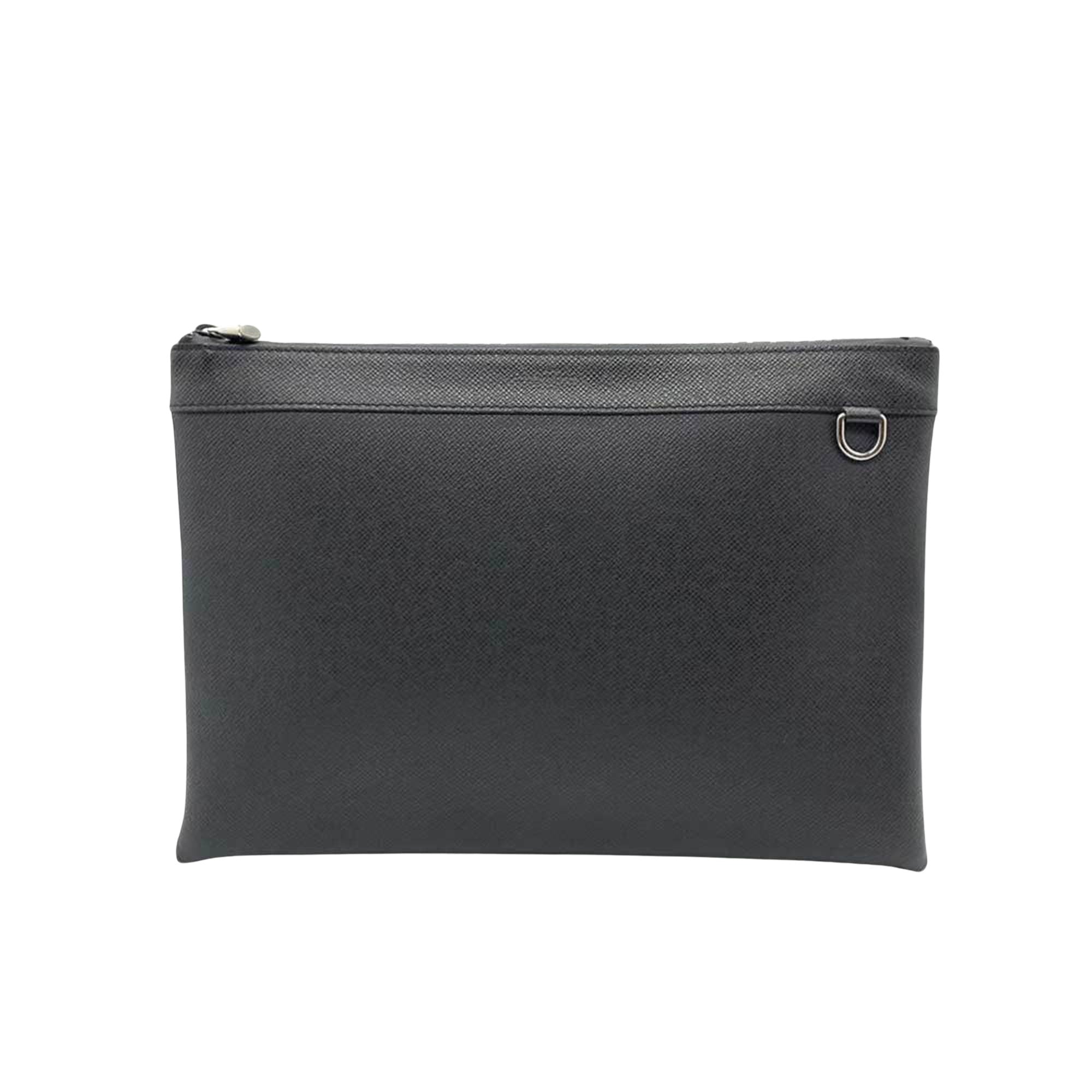 Louis Vuitton Apollo Pochette Black Leather Clutch Bag