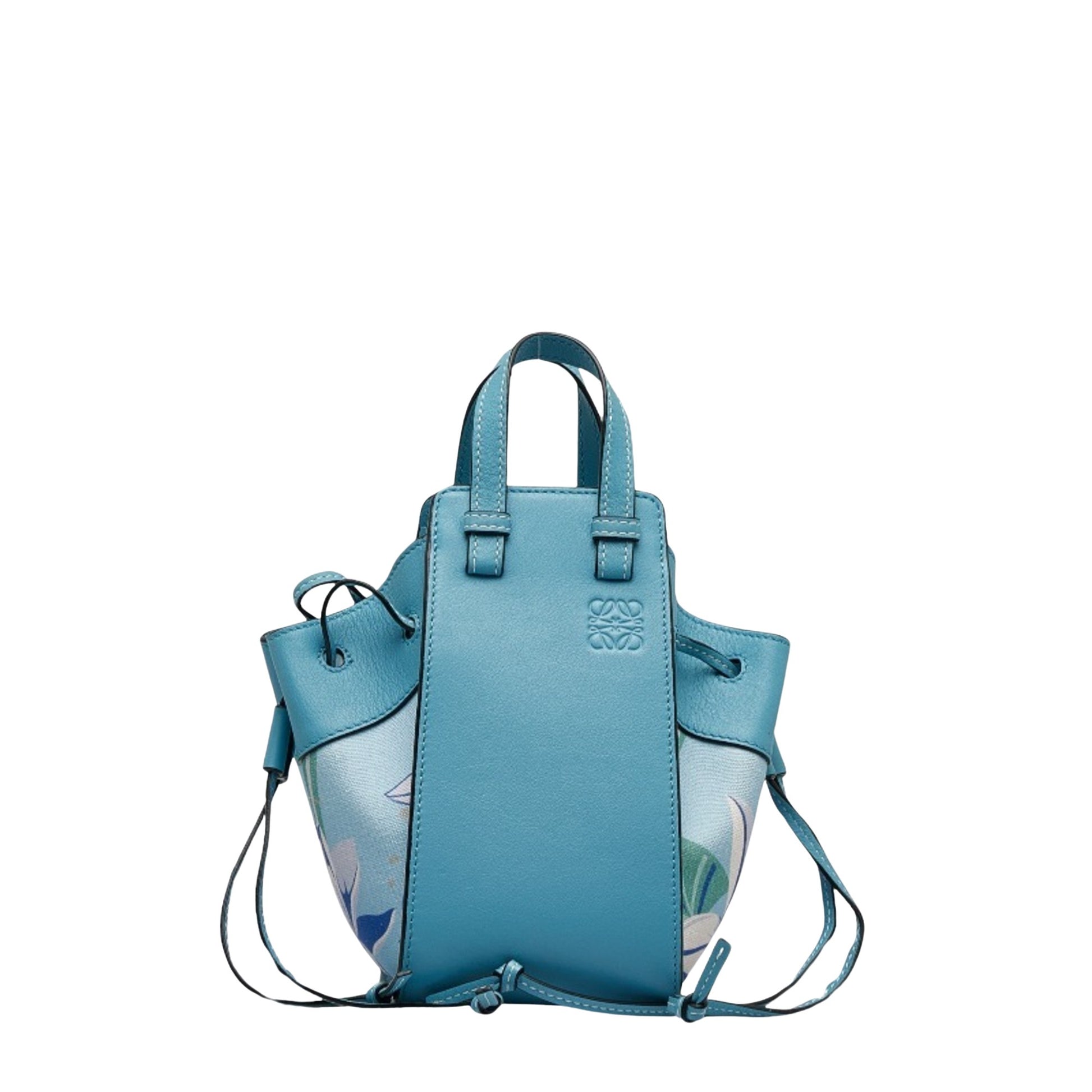 Loewe Hammock Blue Leather Shopper Bag