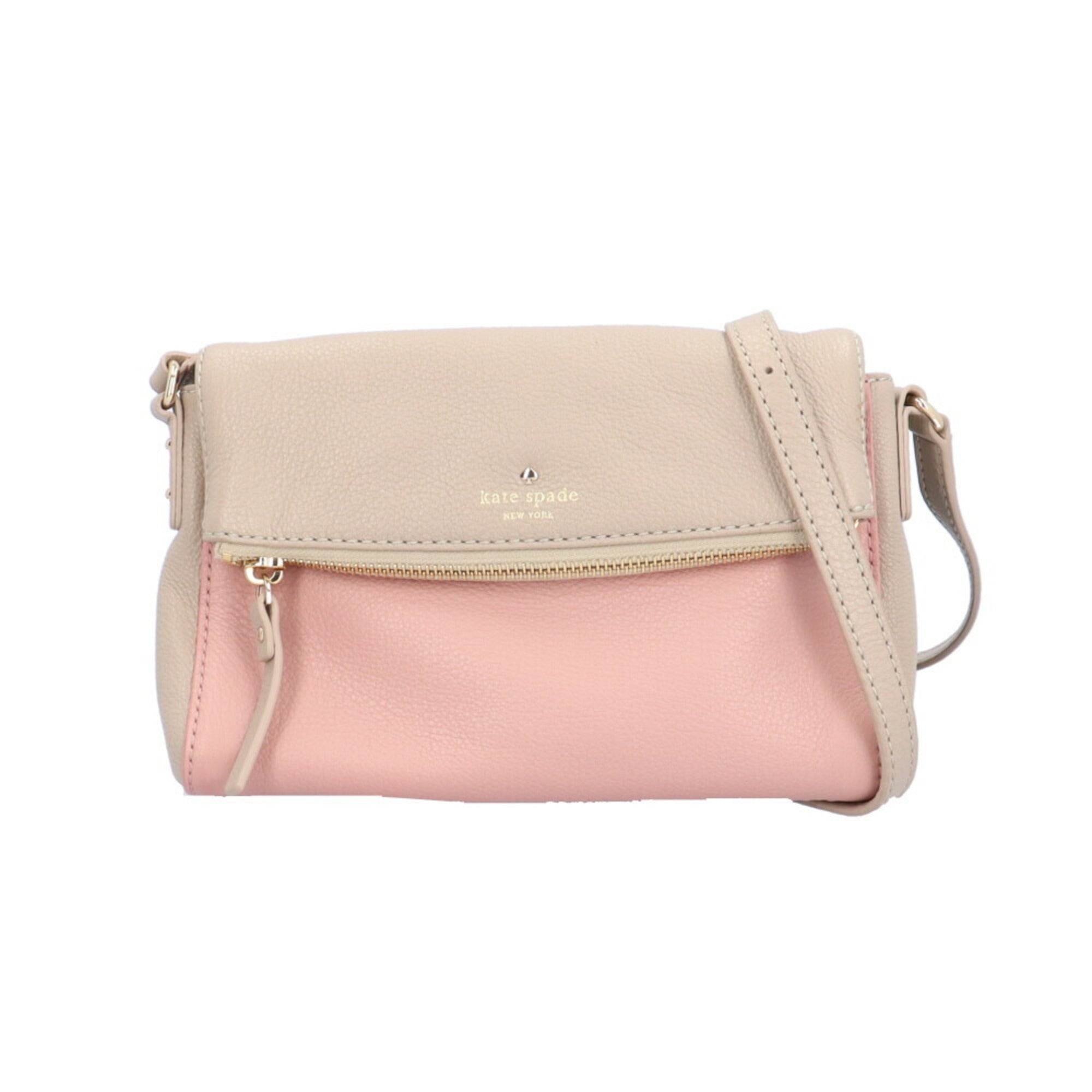 Kate Spade Cobble Hill mini Carson Beige Leather Shoulder Bag